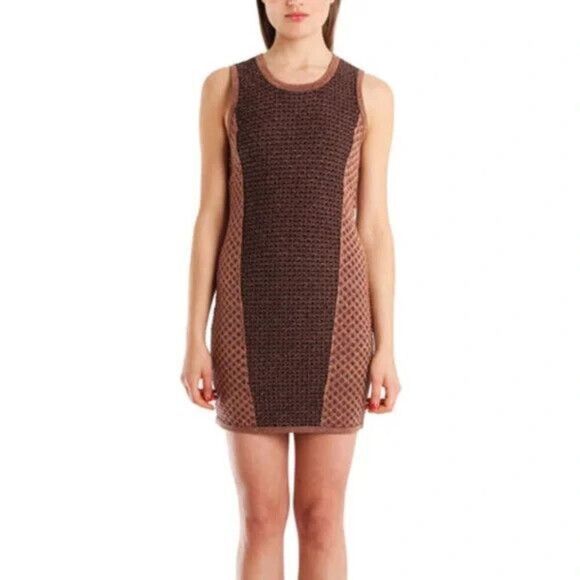 New Rag & Bone New York Amanda Dress Metallic Brown/Copper Size Large - Picture 2 of 5